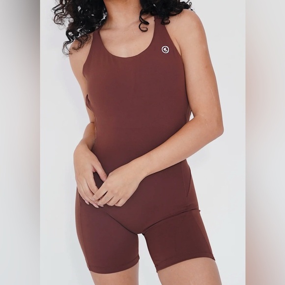 Kimith Brown Sleeveless Stretch Bodysuit - Picture 4 of 4